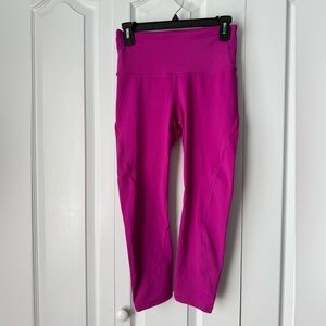 RBX High-Waist Magenta Active Capri Leggings